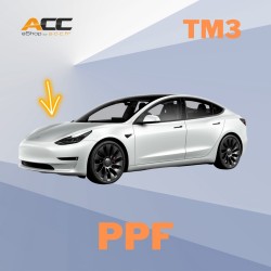 PPF-Film für den Frontschutz des Tesla Model 3.