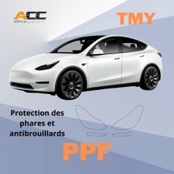 PPF-Film zum Schutz der Scheinwerfer und Nebelscheinwerfer vorne für Tesla Model Y