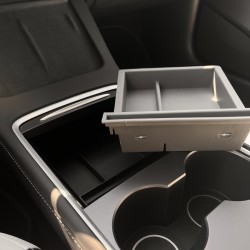 Organiseur de console centrale bi matière pour Tesla 3 & Y