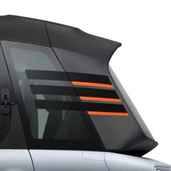 Orange und schwarze Fensteraufkleber für Citroën AMI