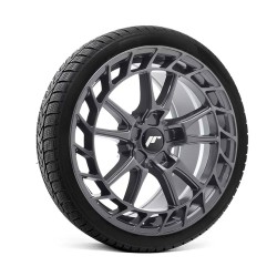 Complete Wheel Pack | Japan Racing JR45 Hyper Gray 20" Rims for Tesla Model 3