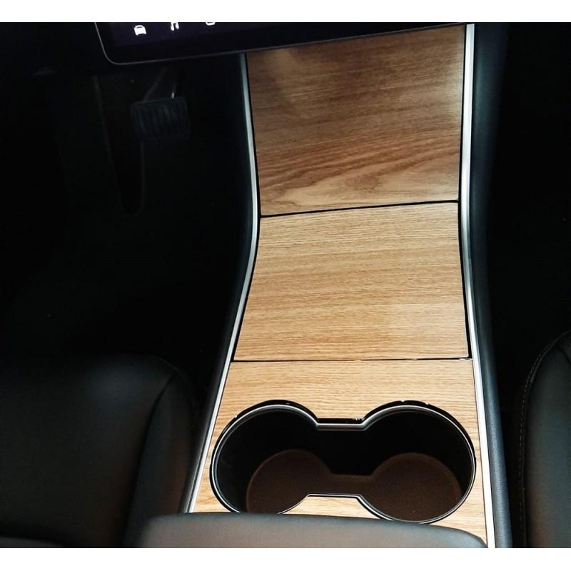 Covering aspect Bois pour console centrale pour Tesla Model 3