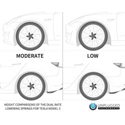 Ressorts de suspensions sport "Unplugged Performance" pour Tesla Model 3