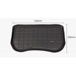 Tapis 3D TPE coffre avant pour Tesla Model 3 2021 (Modèles après août 2020)